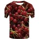 Men activities, party casual fashion, cotton t-shirt, 3D, graphics, fruit print round neck, short sleeves