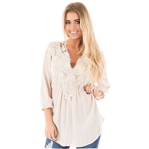 Women size shirt, solid color lace