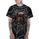 Men daily casual basic, fashion plus size slim T-shirt, 3D, animal print round neck, short sleeves