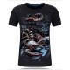 Men large size T-shirt, 3D, animal print round neck