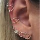 Heart earrings accessories ear clip