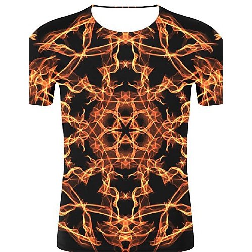 Men sports rock, cotton T-shirt, 3D, graphic print round neck