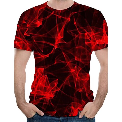 Men T-shirt, 3D round neck