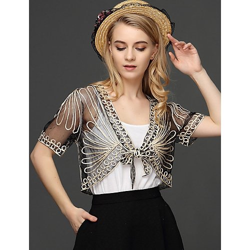 Positive summary of women work, solid color jacquard lace embroidery deep V