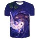 Men large size T-shirt, 3D, graphics, animal print round neck