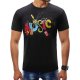 Men slim t-shirt, letter printed round neck