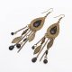 Women earrings, flowers, fashion titanium steel daily leisure, stones