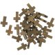 Brown Cross Wood Beads Brown