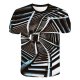 Men slim t-shirt, geometric round neck