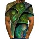 Men everyday fashion, exaggerated T-shirt, color matching, 3D, patterned print crew neck, short sleeves