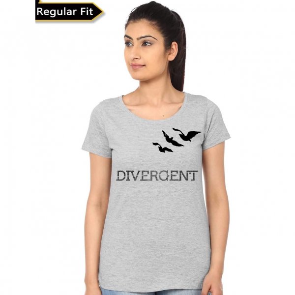 Girls divergence gray T-shirt