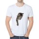 Men casual, daily sports and leisure business, elegant large size slim t-shirt, animal, camouflage, camouflage printed round nec