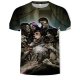 Men Large Size Cotton Slim T-Shirt, 3D, Graphics, Animal Printed Round Neck