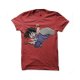 Child kicking red t-shirt