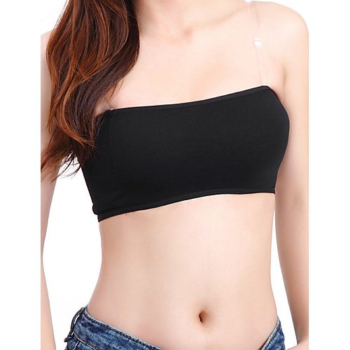 Women's T-shirt, solid color strapless