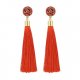 Women earrings hanging earrings fringed women tassel fashion imitation tourmaline jewelry earrings, everyday