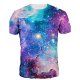 Men T-Shirt, Galaxy Round Collar