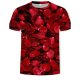 Men casual basic T-shirt, animal print round neck, short sleeves