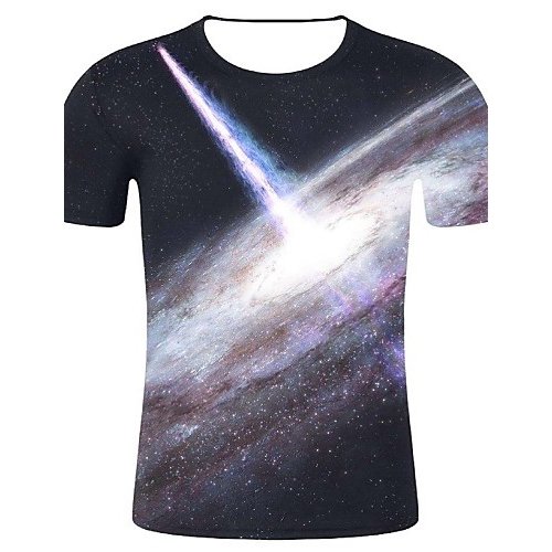 Men 3D printing, Galaxy T-shirt, Galaxy, 3D, graphic print round neck