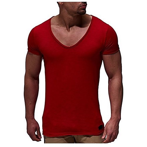 Men daily T-shirt, solid color