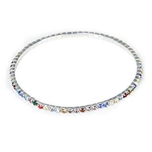 Fashion color diamond elastic stretch anklet ankle bracelet