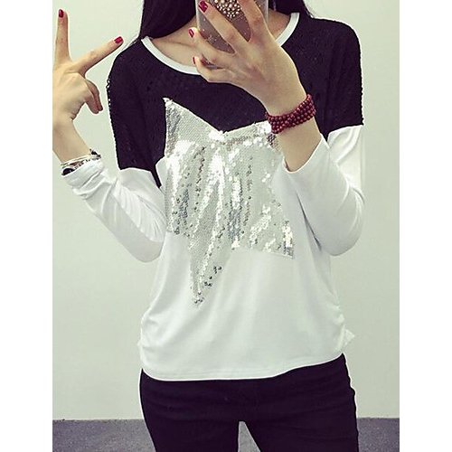 Women go out to street fashion cotton T-shirt, solid color