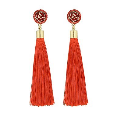 Women earrings hanging earrings fringed women tassel fashion imitation tourmaline jewelry earrings, everyday