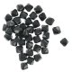 Double cone crystal beads black