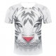 Men activities, party casual chic, cotton t-shirt, stripes, 3D, animal print round neck