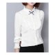 Women tourism basic shirt, solid color, beaded lace frame