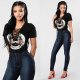 Sexy Women T-Shirt Print Short Sleeve Club Party Casual Shirt