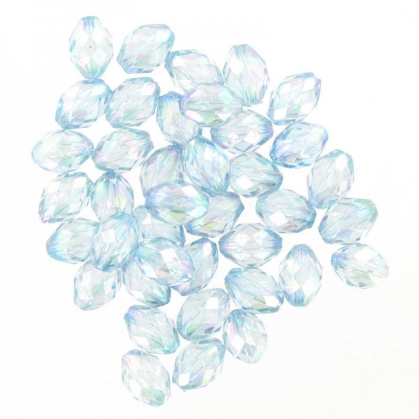 Crystal Crystal elliptical hole 2.4 mm beads light blue