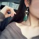 Earrings long tassel fringed women Korean fashion wood earrings jewelry