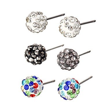 Women classic ball ball earrings jewelry rainbow everyday