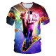 Men everyday fashion, T-shirt, color block, 3D, animal print round neck, short sleeves