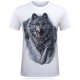 Men daily out retro large size cotton slim T-shirt, animal round neck, short sleeves