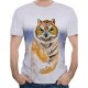 Men everyday wear holiday t-shirt, color block, 3D, animal print round neck, short sleeves