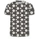 Men cotton T-shirt, geometric print round neck