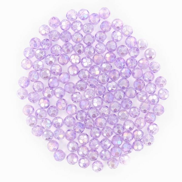 Crystal faceted round beads blue