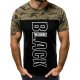 Men festive rock, exaggerated T-shirt, solid color, color matching, camouflage stitching V-neck, short sleeves