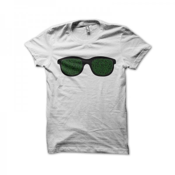 Glasses matrix white T-shirt