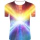 Men sports, cotton T-shirt, 3D, graphic print round neck