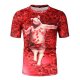 Men daily wear T-shirt, animal round neck, short sleeves