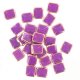 Flat square beads gold frame purple beads