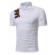 Men daily basic T-shirt, solid color V-neck