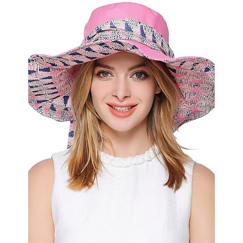 Female party work polyester sun hat