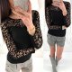 Women Lace Long Sleeve Top Solid Shirt T-Shirt