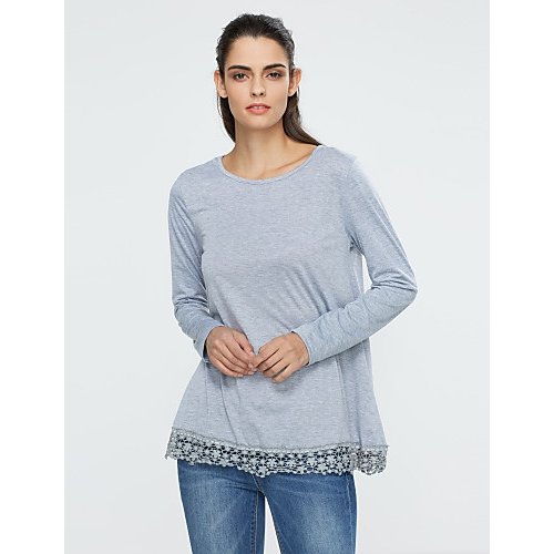 Women cotton T-shirt, Patchwork lace