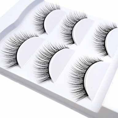 False Eyelashes False Eyelashes 6 Naturally Natural Curly Animal Hair Wool Eyelashes Activity / Party Daily Wear Thick Natural L