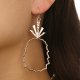 Female earrings hollow pineapple female simple fashion casual, earrings jewelry alloy holiday